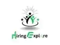 hiringexplore.com Logo. It contain site name i.e. ''hiring explore'' and an icon.