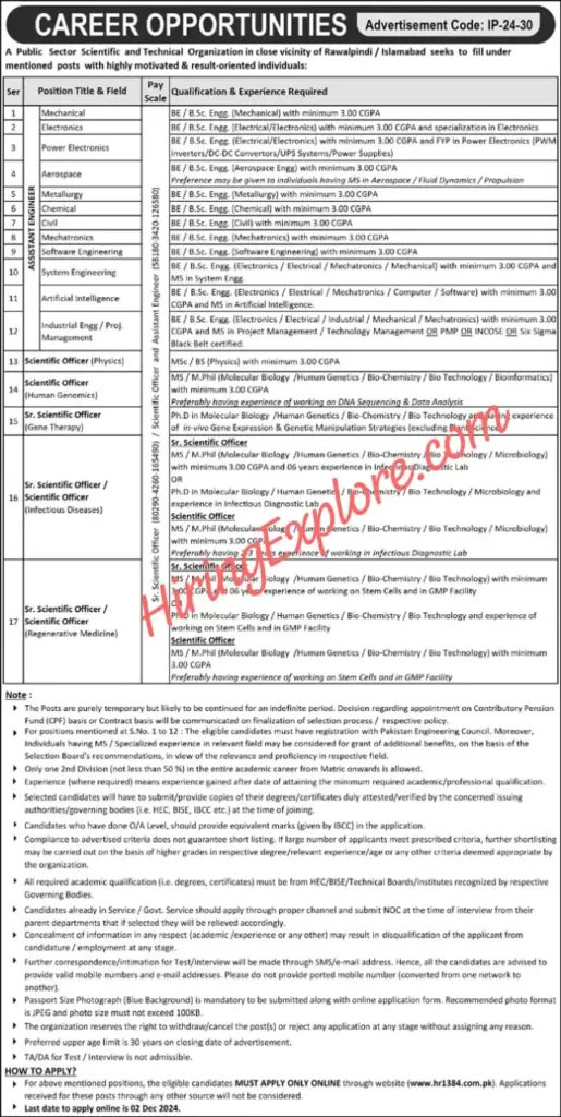 Pakistan Atomic Energy Commission PAEC Jobs 2024